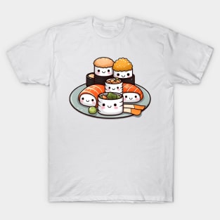 Cool Adorable Sushi Platter T-Shirt